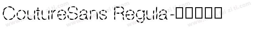 CoutureSans Regula字体转换